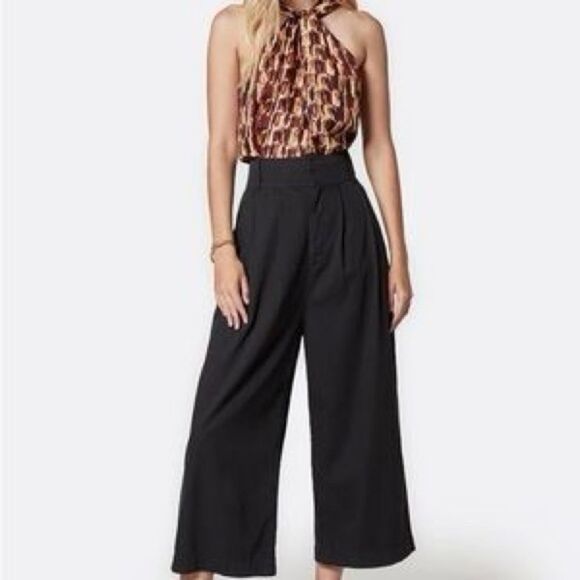 JOIE Lagos Cropped Cotton Pants In Black Caviar Size 2 - Picture 1 of 16